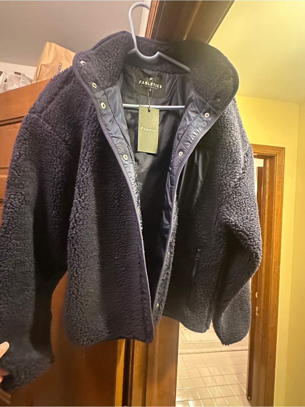 Fabletics Women’s Navy Sherpa Puffer Jacket